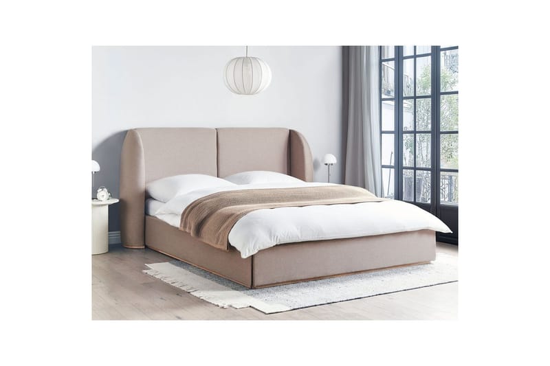 Seng med opbevaring Monestier - Beige, 180x200 cm - Møbler - Senge - Sengeramme & sengestel