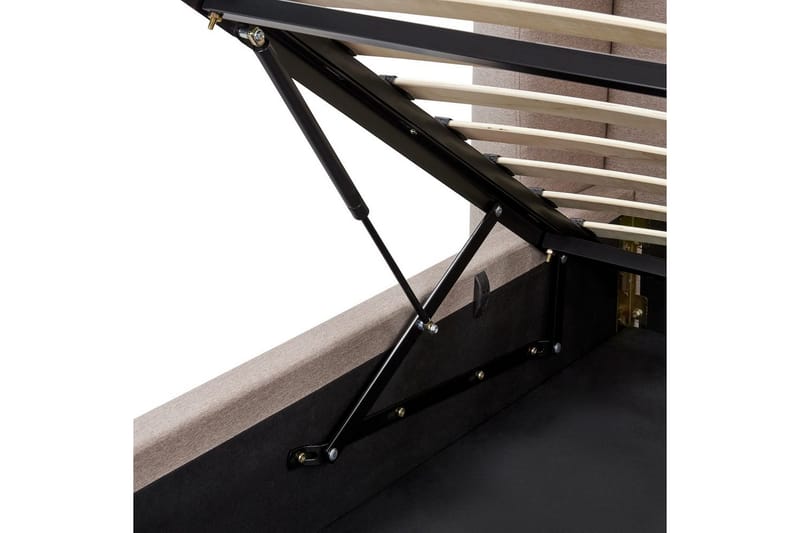 Seng med opbevaring Monestier - Beige, 180x200 cm - Møbler - Senge - Sengeramme & sengestel