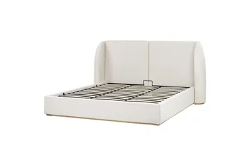 Seng med opbevaring Monestier - Hvid, 180x200 cm - Møbler - Senge - Sengeramme & sengestel