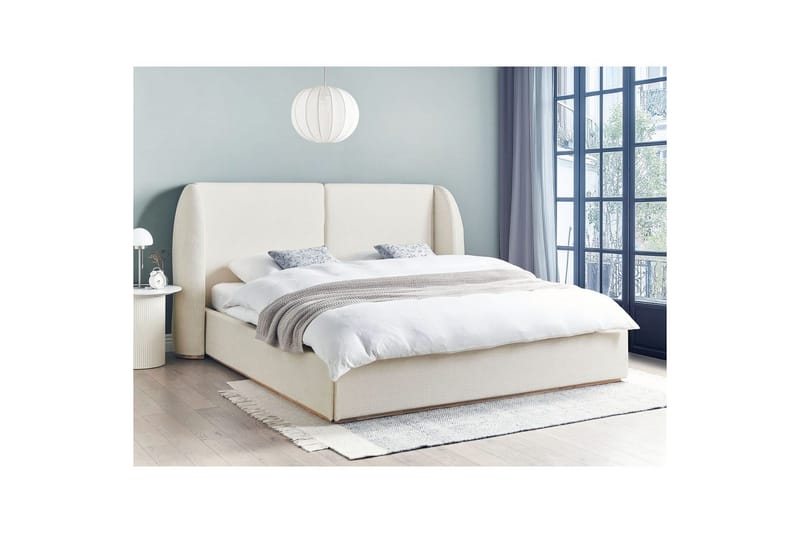 Seng med opbevaring Monestier - Hvid, 180x200 cm - Møbler - Senge - Sengeramme & sengestel