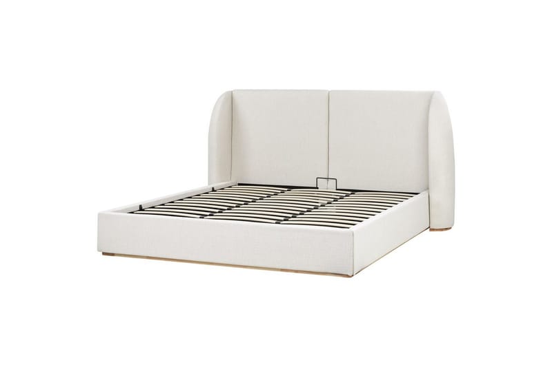 Seng med opbevaring Monestier - Hvid, 180x200 cm - Møbler - Senge - Sengeramme & sengestel
