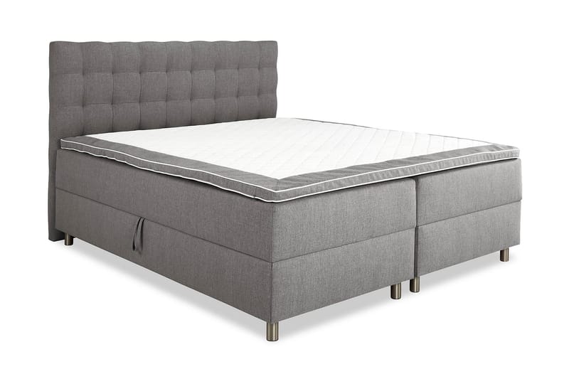 Montana Dobbeltseng med Opbevaring 160x200 cm - Grå - Møbler - Senge - Komplet sengepakke