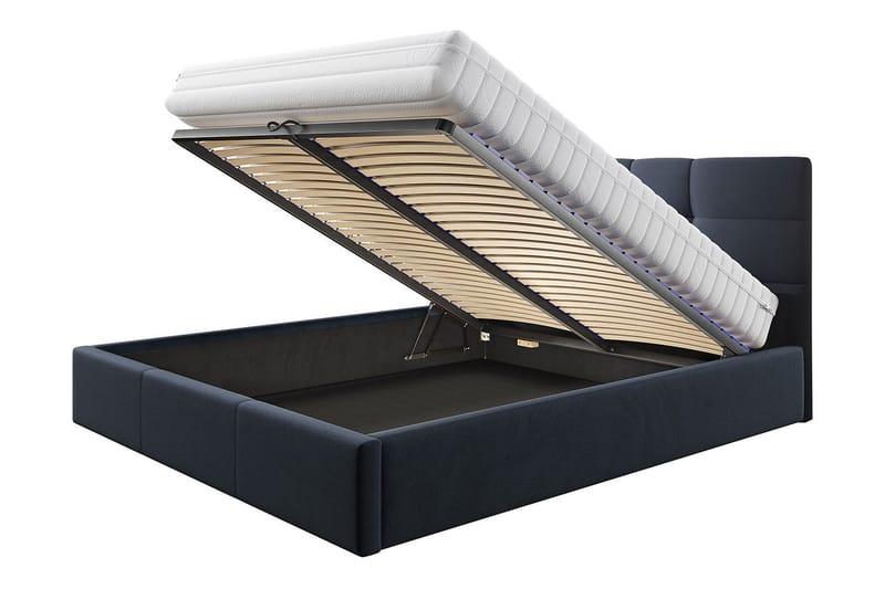 Nieres Opbevaringsseng 180x200 cm - Sort - Møbler - Senge - Seng med opbevaring