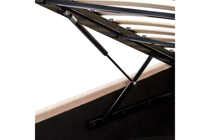 Seng med opbevaring Orbey - Beige, 140x200 cm - Møbler - Senge - Sengeramme & sengestel