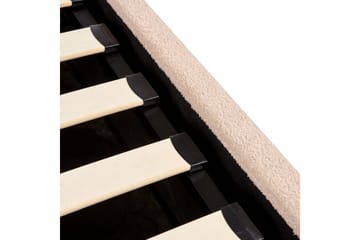 Seng med opbevaring Orbey - Beige, 160x200 cm - Møbler - Senge - Sengeramme & sengestel