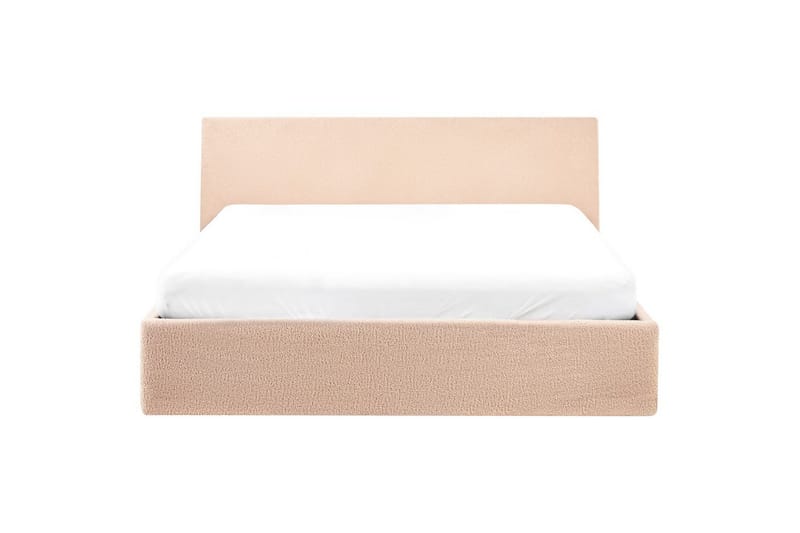 Seng med opbevaring Orbey - Beige, 160x200 cm - Møbler - Senge - Sengeramme & sengestel
