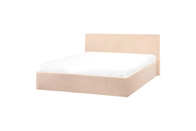 Seng med opbevaring Orbey - Beige, 160x200 cm - Møbler - Senge - Sengeramme & sengestel