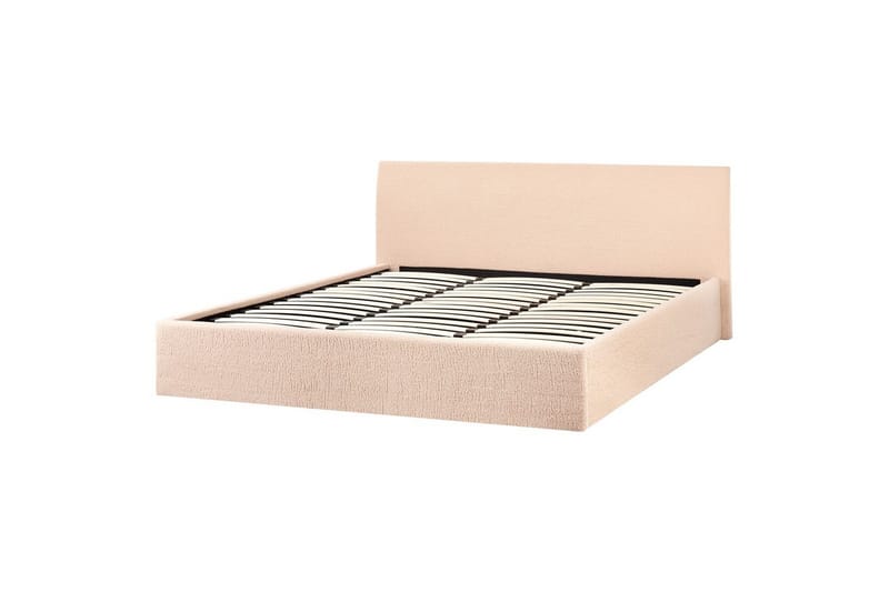 Seng med opbevaring Orbey - Beige, 180x200 cm - Møbler - Senge - Sengeramme & sengestel