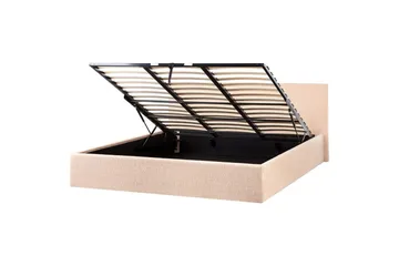 Seng med opbevaring Orbey - Beige, 180x200 cm - Møbler - Senge - Sengeramme & sengestel