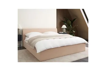 Seng med opbevaring Orbey - Beige, 180x200 cm - Møbler - Senge - Sengeramme & sengestel