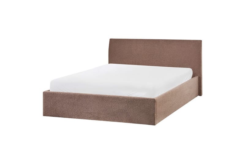 Seng med opbevaring Orbey - Brun, 140x200 cm - Møbler - Senge - Sengeramme & sengestel