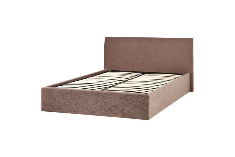 Seng med opbevaring Orbey - Brun, 140x200 cm - Møbler - Senge - Sengeramme & sengestel