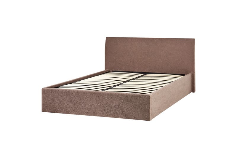 Seng med opbevaring Orbey - Brun, 140x200 cm - Møbler - Senge - Sengeramme & sengestel