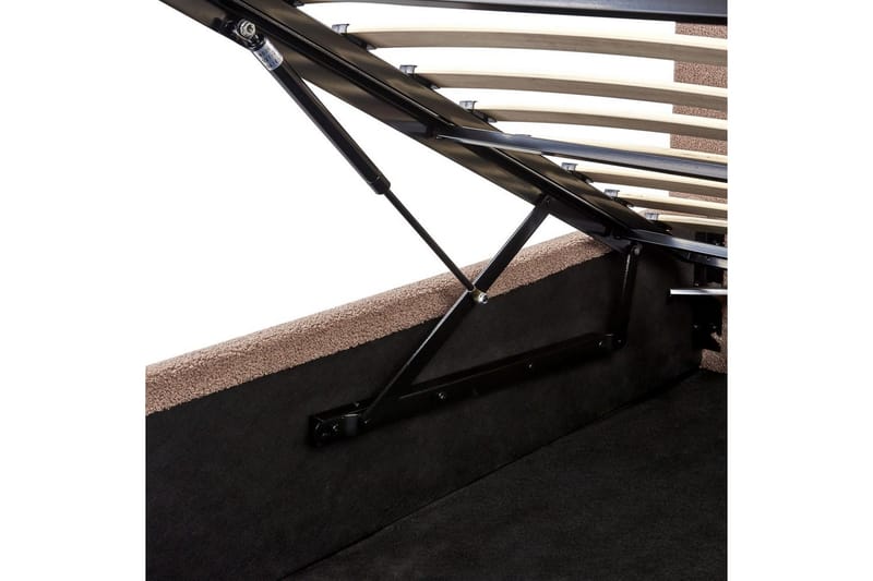 Seng med opbevaring Orbey - Brun, 140x200 cm - Møbler - Senge - Sengeramme & sengestel