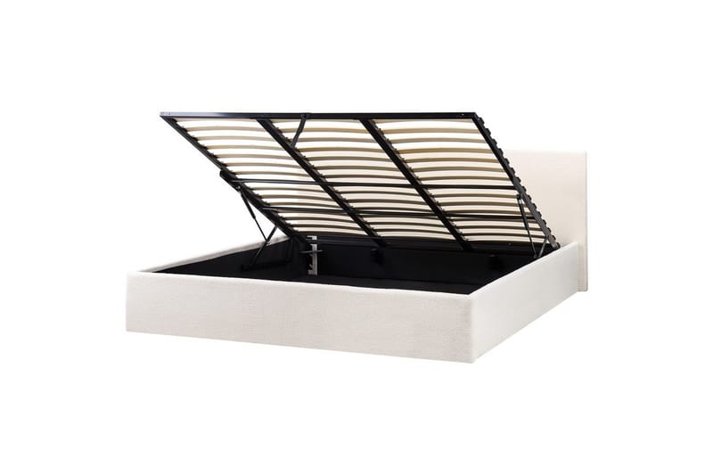 Seng med opbevaring Orbey - Hvid, 180x200 cm - Møbler - Senge - Sengeramme & sengestel