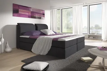 Owen Komplet Box Bed 160x200 Sort - Møbler - Senge - Seng med opbevaring