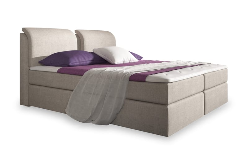 Owen Komplet Box Bed Seng med Opbevaring 180x200, Beige