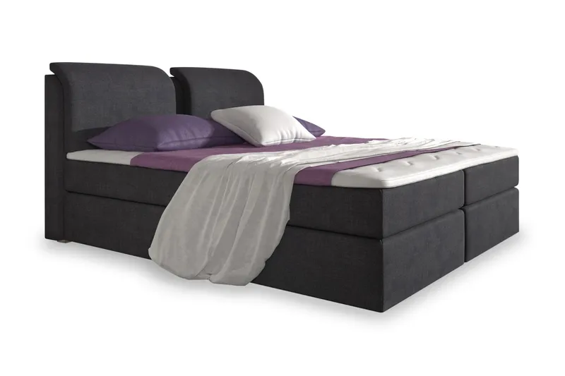 Owen Komplet Box Bed Seng med Opbevaring 180x200, Sort
