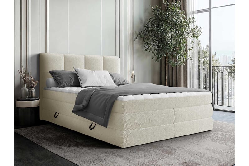 Pinta Opbevaringsseng 140x200 cm - Beige - Møbler - Senge - Seng med opbevaring