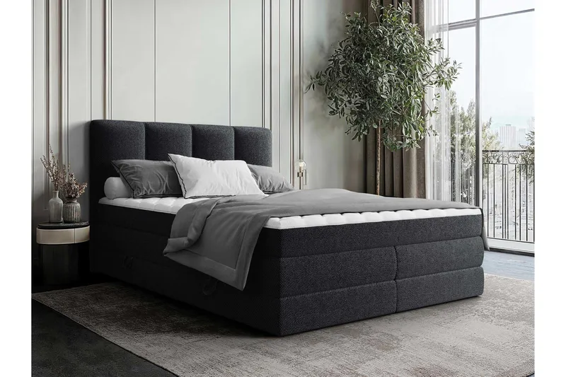 Pinta Opbevaringsseng 160x200 cm, Brun/Sort