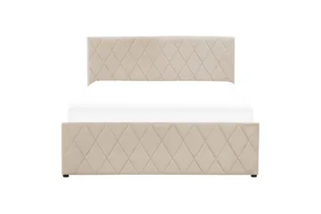 Seng med opbevaring Rochefort - Beige, 140x200 cm - Møbler - Senge - Sengeramme & sengestel