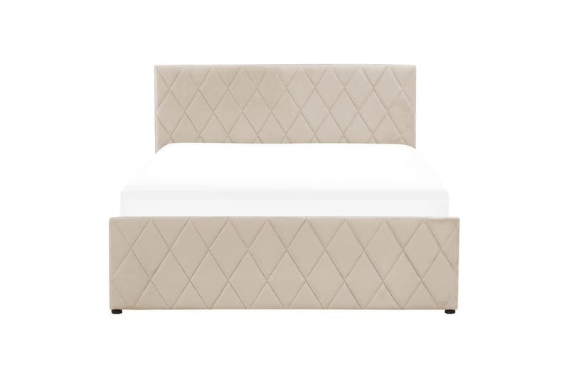 Seng med opbevaring Rochefort - Beige, 140x200 cm - Møbler - Senge - Sengeramme & sengestel