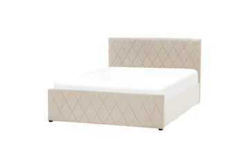 Seng med opbevaring Rochefort - Beige, 140x200 cm - Møbler - Senge - Sengeramme & sengestel