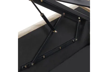 Seng med opbevaring Rochefort - Beige, 140x200 cm - Møbler - Senge - Sengeramme & sengestel
