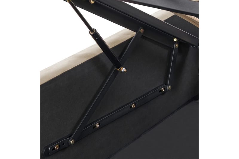 Seng med opbevaring Rochefort - Beige, 160x200 cm - Møbler - Senge - Sengeramme & sengestel