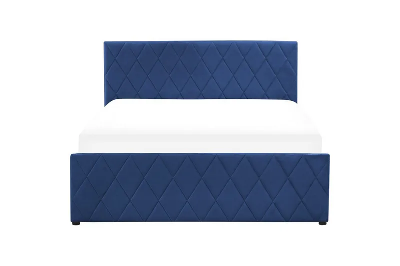 Seng med opbevaring Rochefort - Blå, 140x200 cm - Møbler - Senge - Sengeramme & sengestel