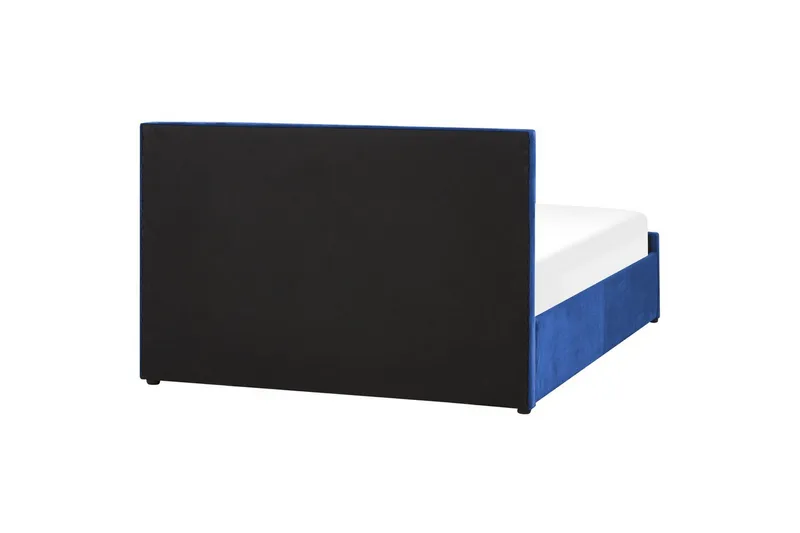 Seng med opbevaring Rochefort - Blå, 140x200 cm - Møbler - Senge - Sengeramme & sengestel