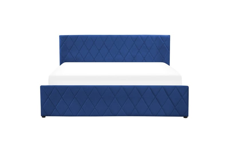 Seng med opbevaring Rochefort - Blå, 180x200 cm - Møbler - Senge - Sengeramme & sengestel
