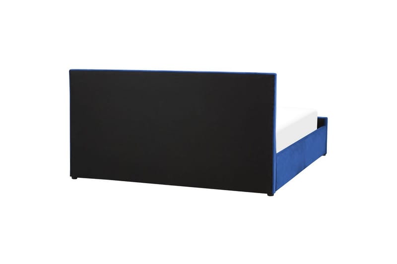 Seng med opbevaring Rochefort - Blå, 180x200 cm - Møbler - Senge - Sengeramme & sengestel