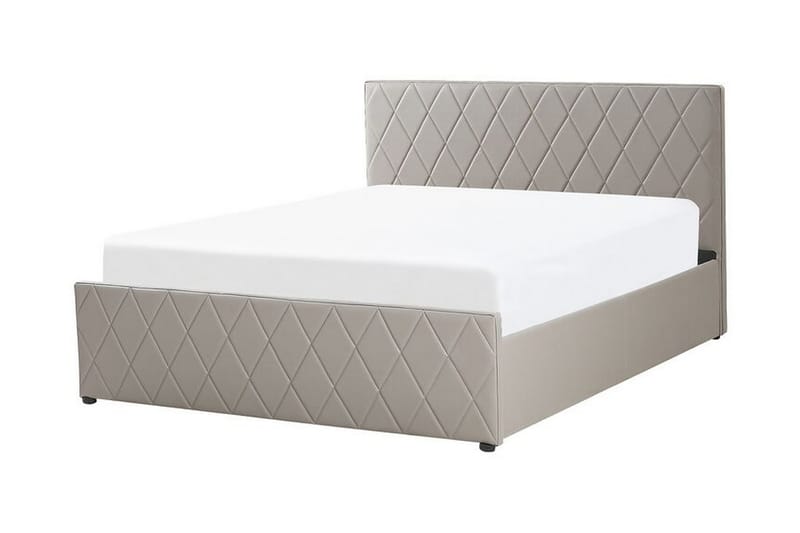 Rochefort Opbevaringsseng 140x200 cm - Kunstlæder/Grå - Møbler - Senge - Seng med opbevaring