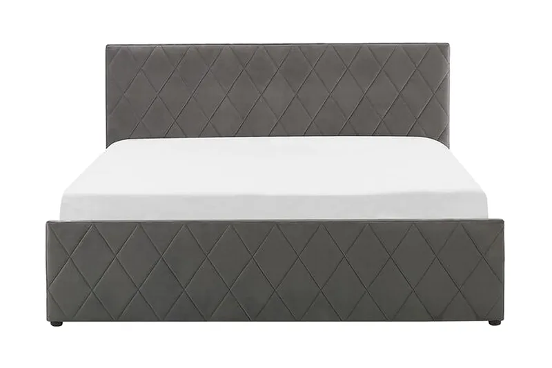 Rochefort Opbevaringsseng 180x200 cm, Velour/Grå