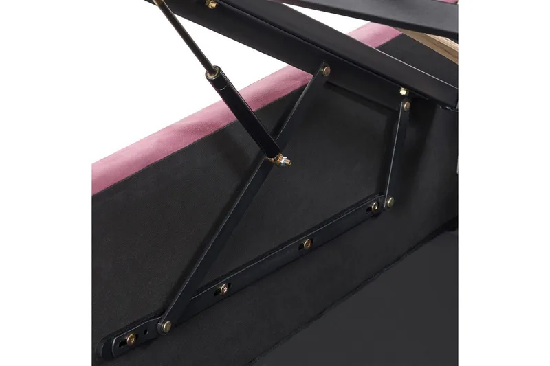 Seng med opbevaring Rochefort - Rosa, 140x200 cm - Møbler - Senge - Sengeramme & sengestel