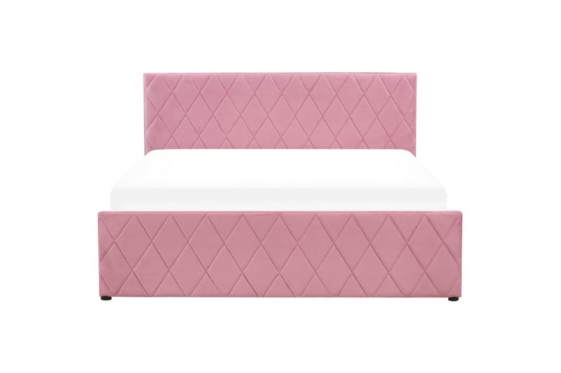 Seng med opbevaring Rochefort - Rosa, 160x200 cm - Møbler - Senge - Sengeramme & sengestel