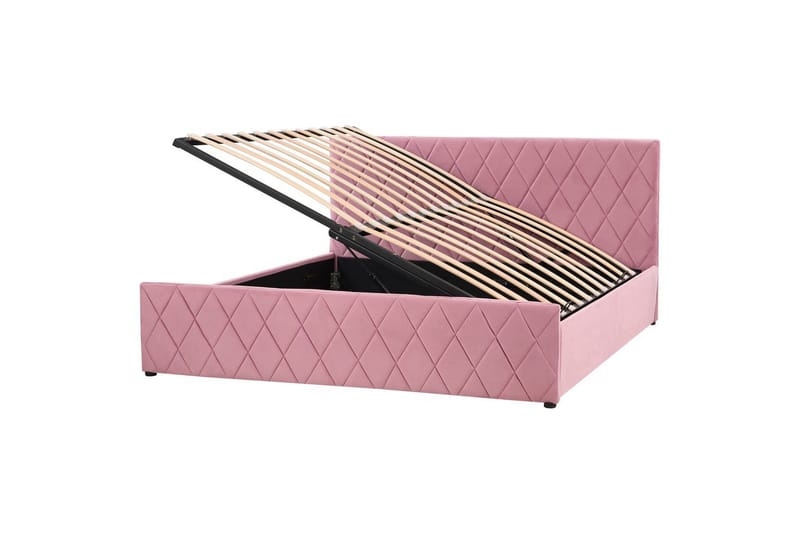 Seng med opbevaring Rochefort - Rosa, 180x200 cm - Møbler - Senge - Sengeramme & sengestel