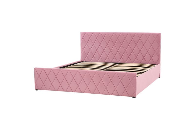 Seng med opbevaring Rochefort - Rosa, 180x200 cm - Møbler - Senge - Sengeramme & sengestel