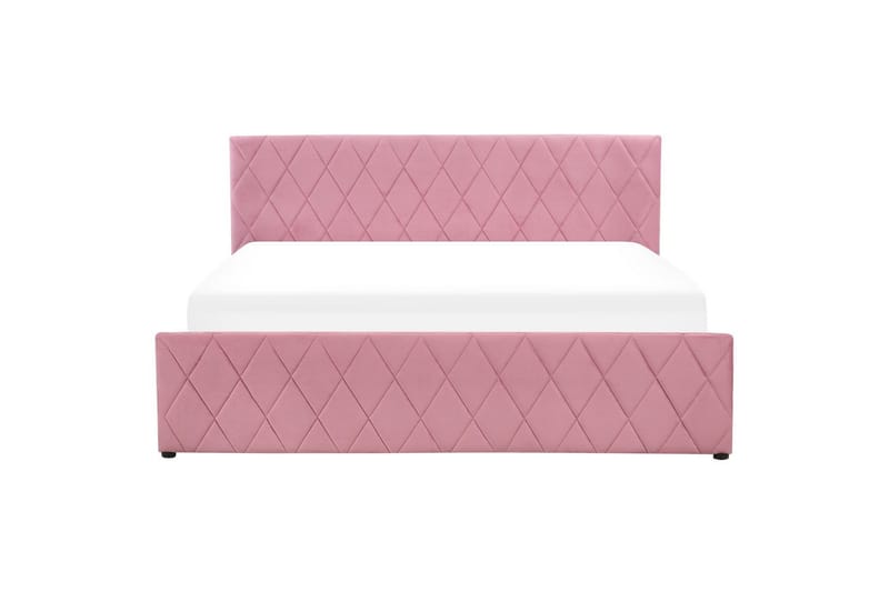 Seng med opbevaring Rochefort - Rosa, 180x200 cm - Møbler - Senge - Sengeramme & sengestel