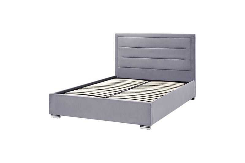 Seng med opbevaring Rouen - Grå, 140x200 cm - Møbler - Senge - Sengeramme & sengestel