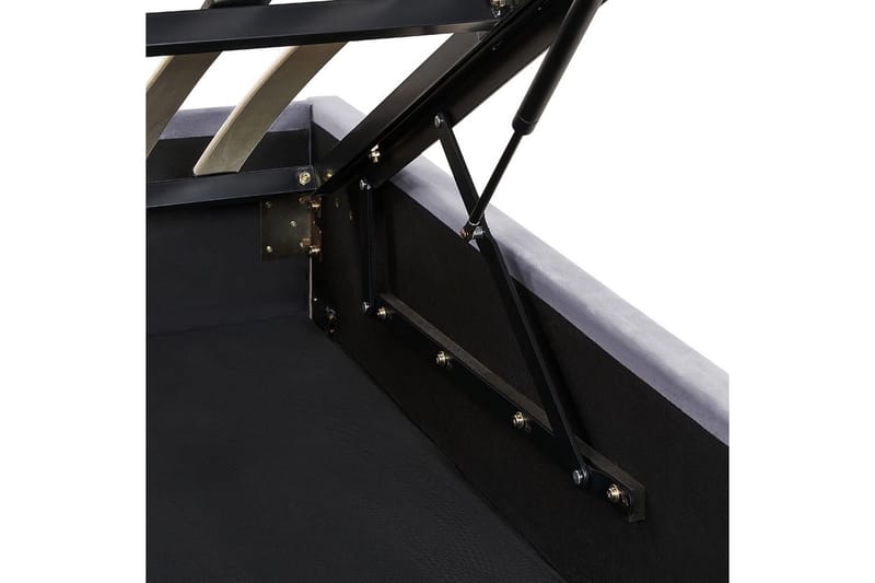 Seng med opbevaring Rouen - Grå, 140x200 cm - Møbler - Senge - Sengeramme & sengestel