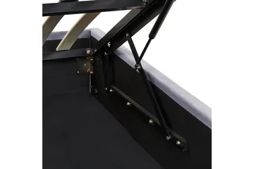 Seng med opbevaring Rouen - Grå, 160x200 cm - Møbler - Senge - Sengeramme & sengestel