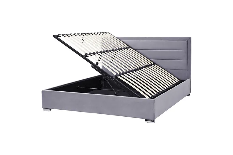 Seng med opbevaring Rouen - Grå, 180x200 cm - Møbler - Senge - Sengeramme & sengestel