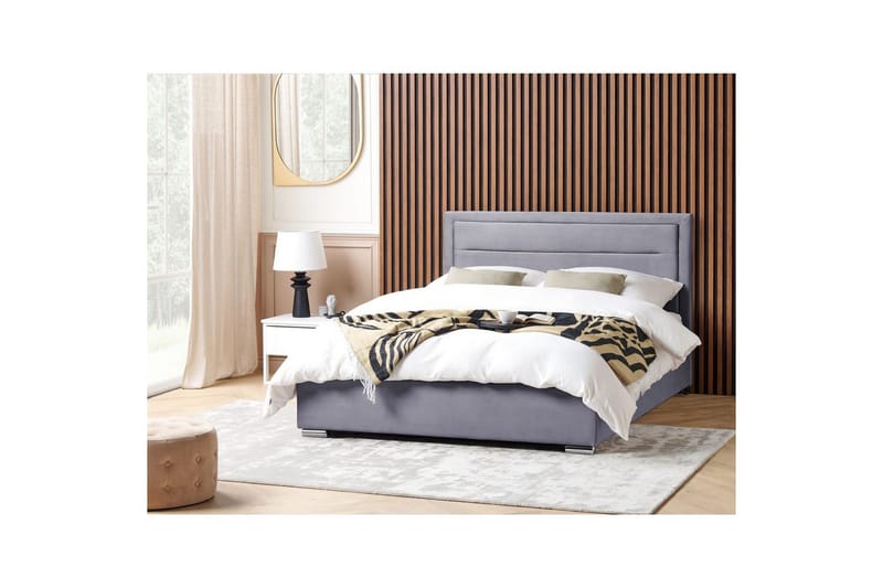 Seng med opbevaring Rouen - Grå, 180x200 cm - Møbler - Senge - Sengeramme & sengestel