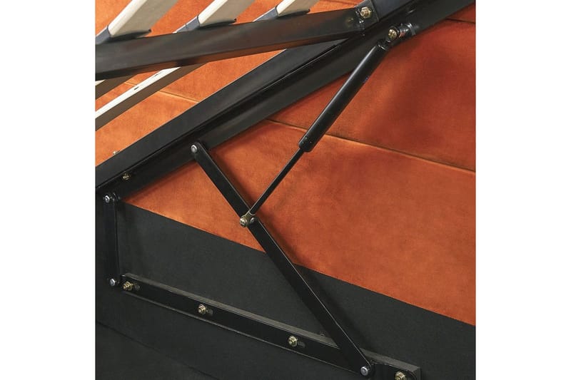 Seng med opbevaring Rouen - Orange, 160x200 cm - Møbler - Senge - Sengeramme & sengestel