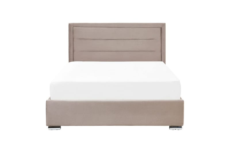 Seng med opbevaring Rouen - Taupe, 140x200 cm - Møbler - Senge - Sengeramme & sengestel