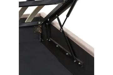 Seng med opbevaring Rouen - Taupe, 140x200 cm - Møbler - Senge - Sengeramme & sengestel