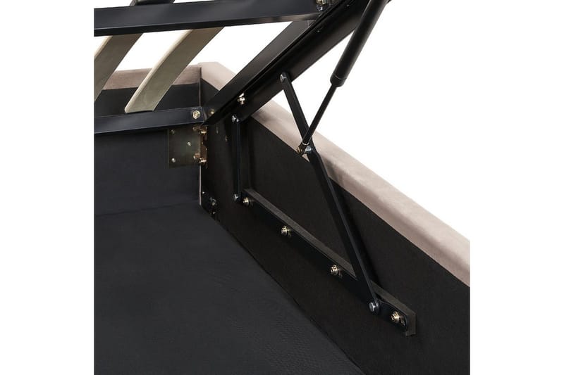 Seng med opbevaring Rouen - Taupe, 140x200 cm - Møbler - Senge - Sengeramme & sengestel