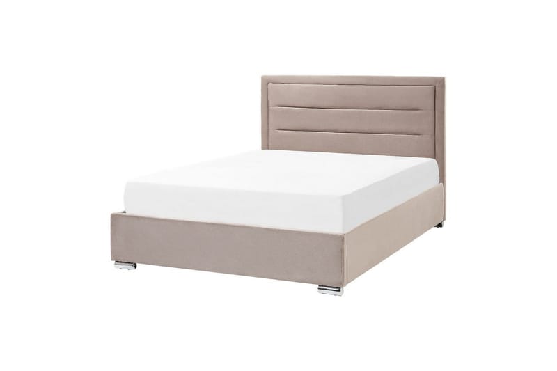 Seng med opbevaring Rouen - Taupe, 140x200 cm - Møbler - Senge - Sengeramme & sengestel